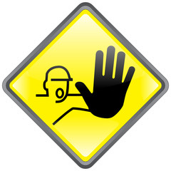 " Keep Out " Sign ( diamond - roadsign style - shiny - vector )