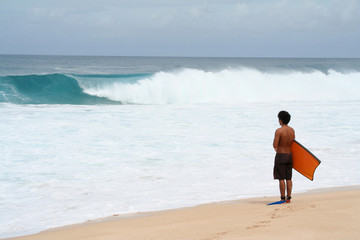 Fototapeta na wymiar waiting surfer