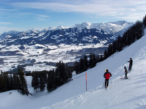 Winter Oberstdorf Skifahren