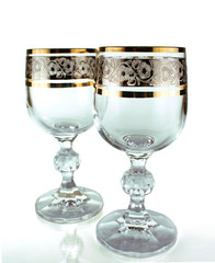 Two crystal goblets