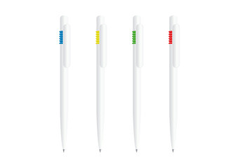 Set of fully editable vector pens