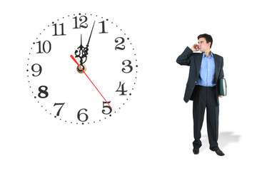 man and clock