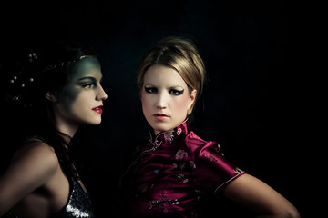 strange couple of girls