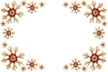 The Christmas frame with snowflakes, isolated