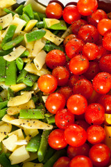 Tomaten und Bohnen