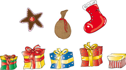 christmas design elements, Weihnachten, Nikolaus