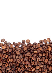 Brown roasted coffee beans