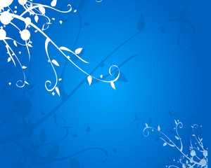 Fototapeta na wymiar floral blue background