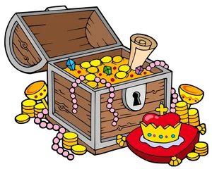 Cercles muraux Pour enfants Big treasure chest