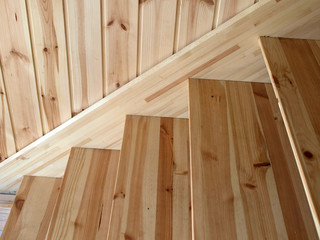 Naklejka premium Wooden stairs