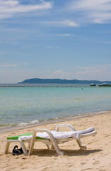 Beach on a sunny day.Pattaya city in Thailand