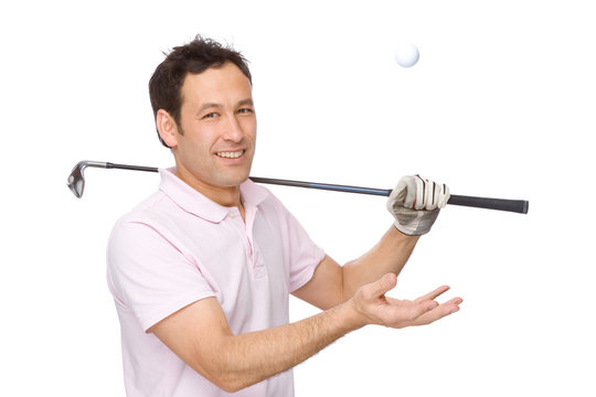 The golf player