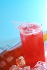 glass  with drink