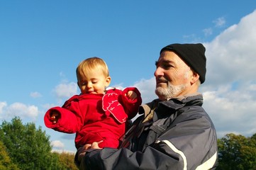 grand père et son petit fils