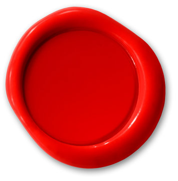 Blank red wax seal