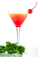 Tequila sunrise alcohol cocktail
