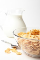 Breakfast with corn-flakes