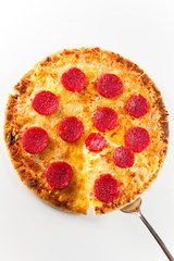 cheese and pepperoni pizza