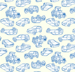 cars outline seamless wallpaper