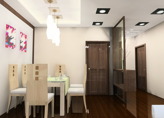 a faddish kitchen illustration design