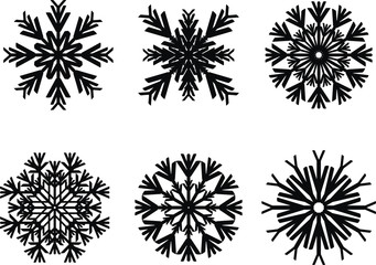 snowflakes sticker tattoo pack collection in vector format