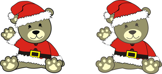 teddy bear claus cartoon pack in vector format
