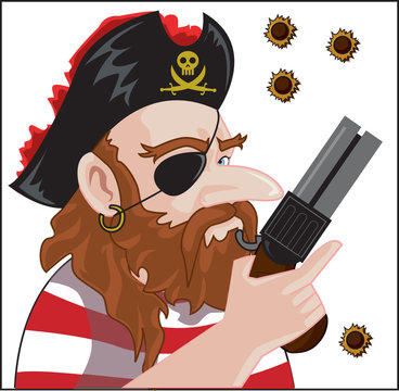 pirate with gun