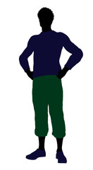 Casual Dress African American  Illustration Silhouette