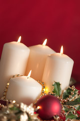 Obraz na płótnie Canvas Christmas atmosphere - candles