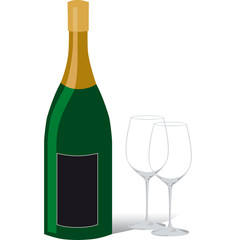 bottiglia,vino,bicchieri