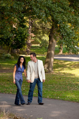 Fototapeta premium Couple Walk Park