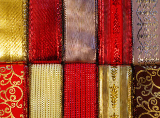 assortiment de rubans décoratifs pour les fêtes