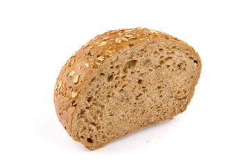 Bread isolated over white background