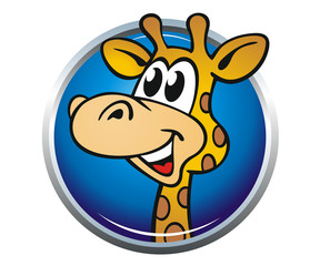 Obraz premium button giraffe