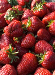 a lot of fresh strewberry