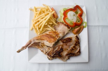 Steak with chips