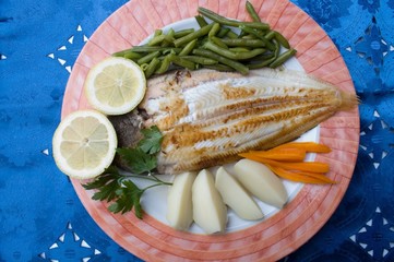 sole with vegetables