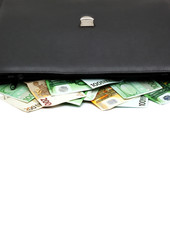 Briefcase with money