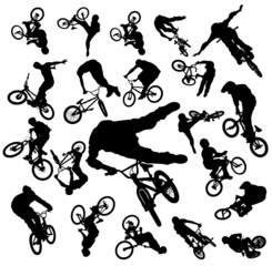 Bike Jumping Silhouettes