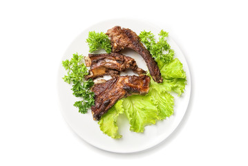 Grilled rib meat