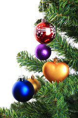 Xmas decorations on christmas tree
