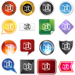 Geometry Cube Icon Set