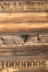 board wanted in old brown planks brought together