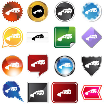 lobster tail icon set