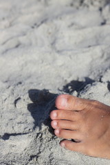 feet on beach