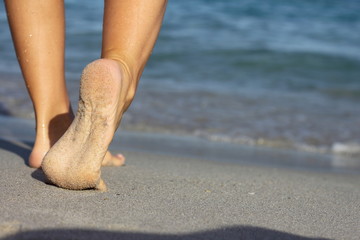 feet on beach