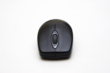 black computer mouse with white backgrounds