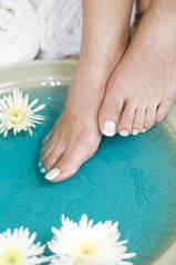 Obraz na płótnie Canvas Kąpiel stóp z dodatkiem ziół i kwiatów 2