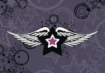 Fototapeta premium winged star background