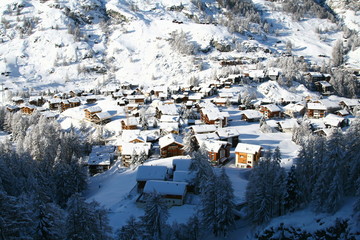 Houses at the Alps